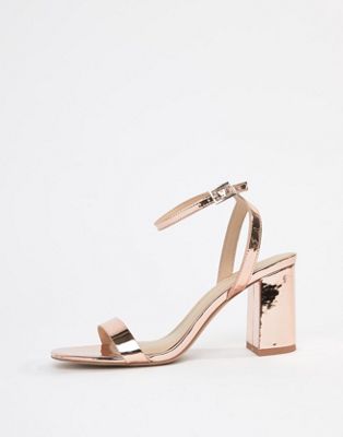 rose gold barely there sandals