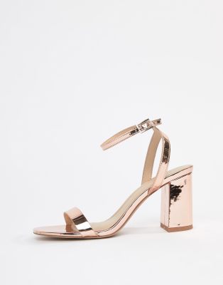 rose gold barely there sandals