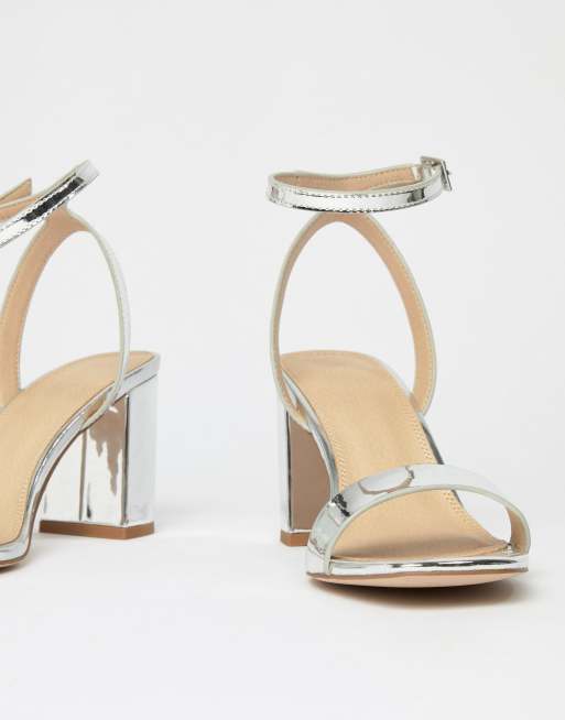 Asos design hong kong store barely there block heeled sandals