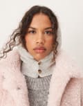 [ASOS DESIGN] ASOS DESIGN hood in light grey with button detail No Size Light grey