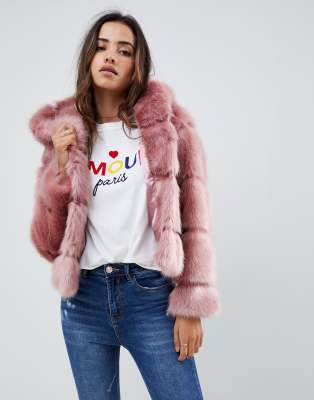 asos petite faux fur coat