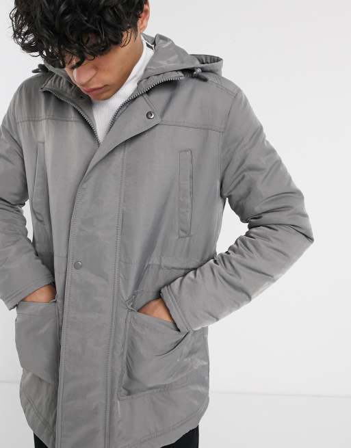 ASOS DESIGN hooded jacket in grey ASOS