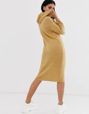 hooded midi dress