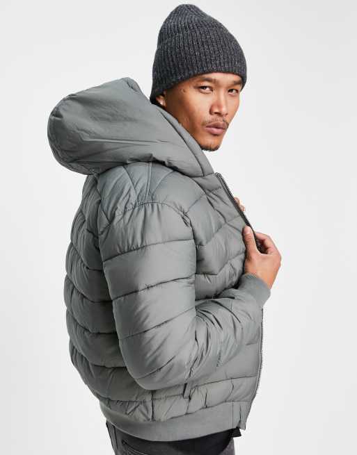 Asos mens quilted jacket hotsell