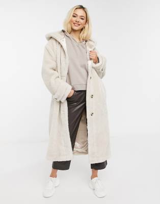 asos design teddy coat