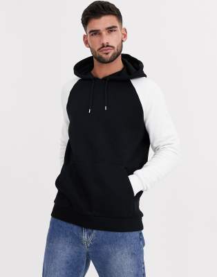 black hoodie with white