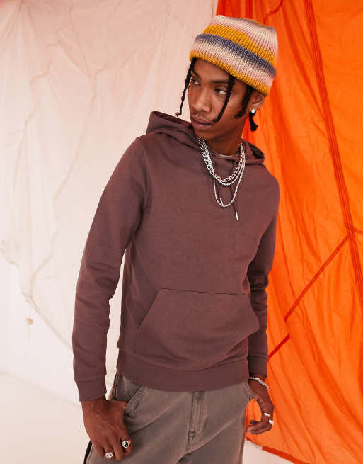 ASOS DESIGN - Hoodie in bruin met wassing