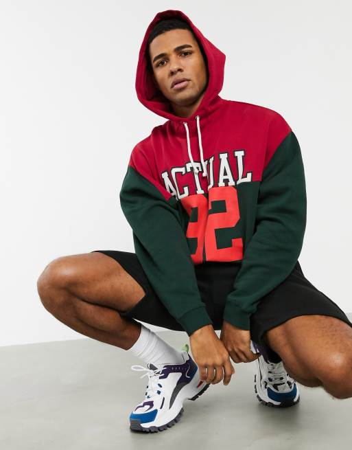 ASOS DESIGN hoodie in cut & sew with actual logo branding | ASOS