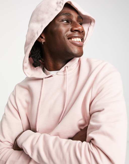 ASOS DESIGN hoodie in dusty pink