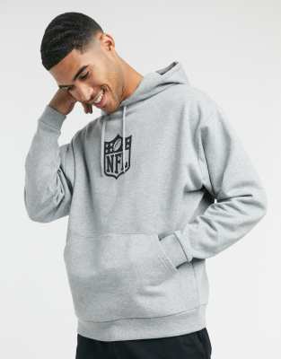 ASOS Design Unisex Oversized Hoodie with NFL Logo Prints in Black