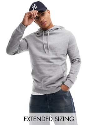 Asos Design Hoodie In Gray Marl