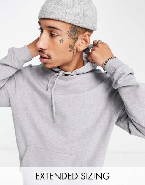 ASOS DESIGN oversized hoodie in gray marl