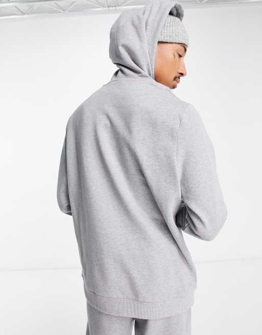 ASOS DESIGN oversized hoodie in gray marl