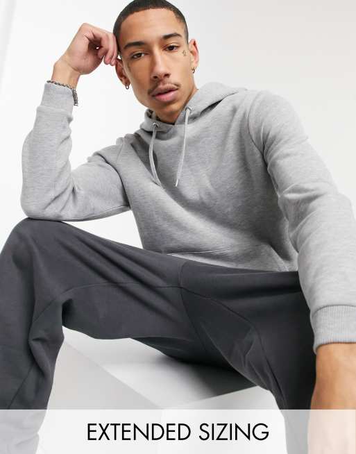 ASOS DESIGN oversized hoodie in gray marl