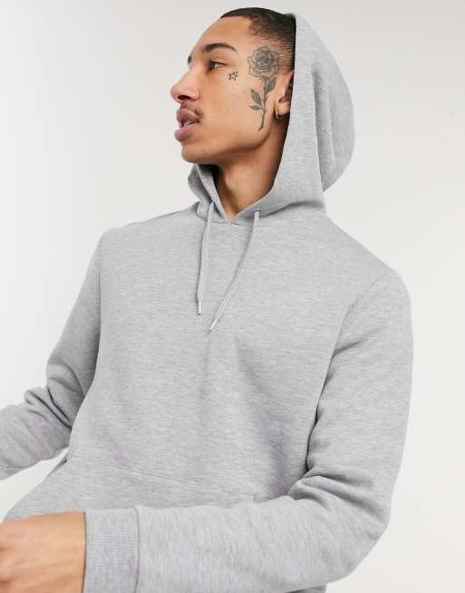 ASOS DESIGN hoodie in gray marl