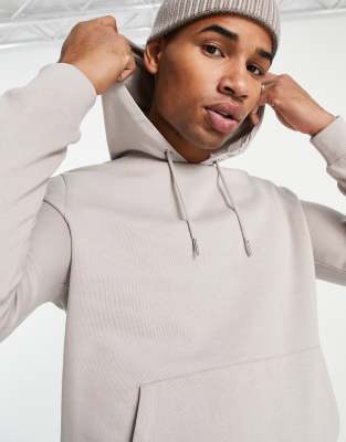 ASOS DESIGN hoodie in burgundy-Red