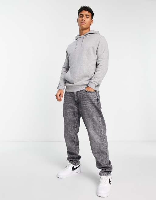 ASOS DESIGN hoodie in grey marl