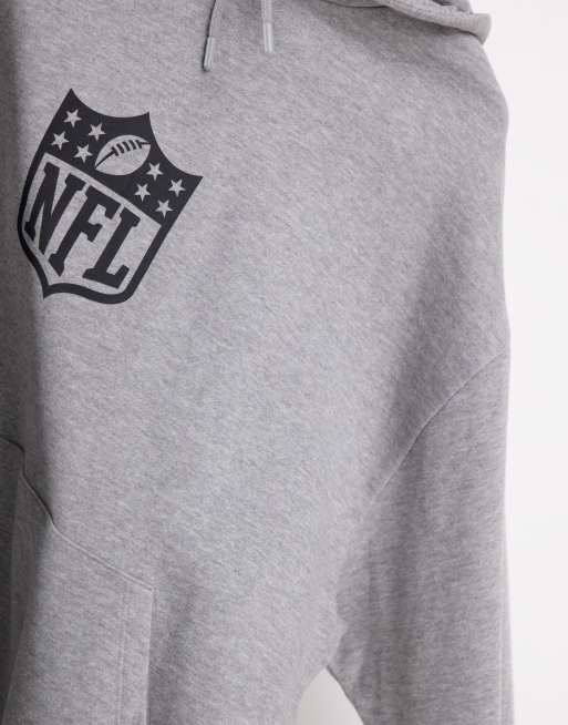 ASOS Design Unisex Oversized Hoodie with NFL Logo Prints in Black