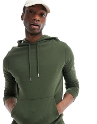 ASOS DESIGN hoodie in khaki green - ASOS Price Checker