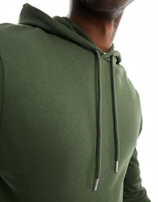 Khaki green hot sale hoodie mens