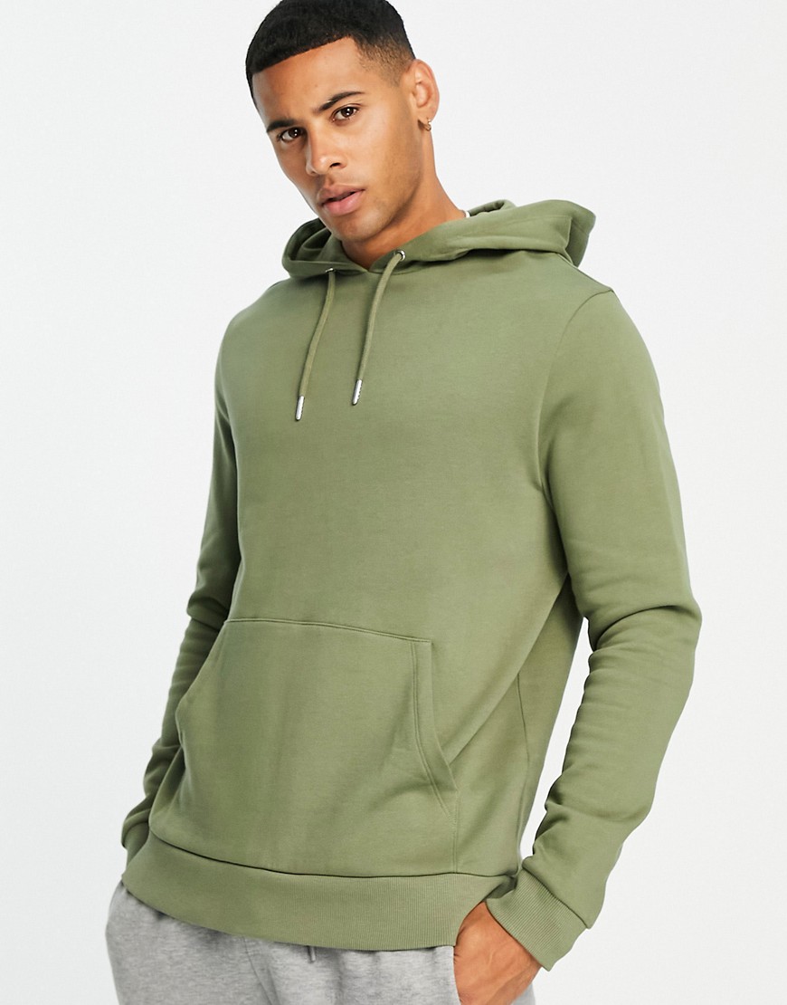 ASOS DESIGN hoodie in khaki-Green