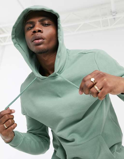 ASOS DESIGN hoodie in light green