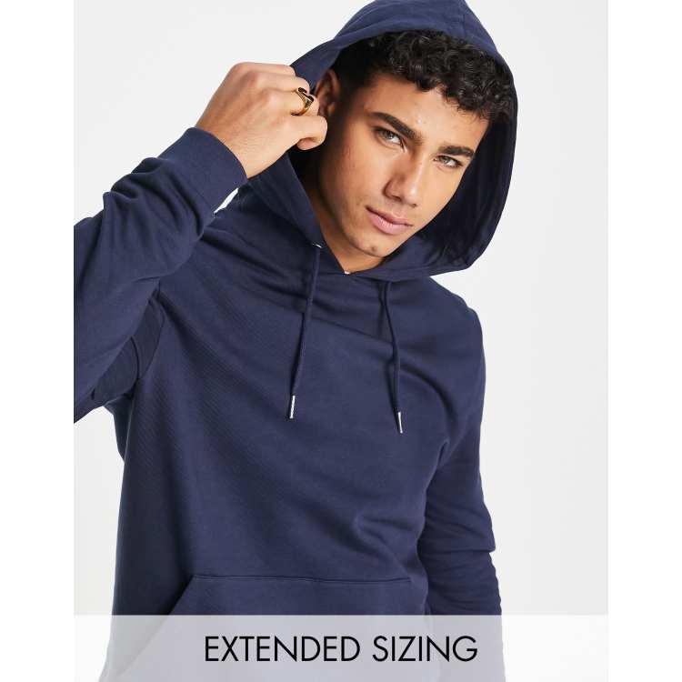 ASOS DESIGN sleeveless hoodie in navy