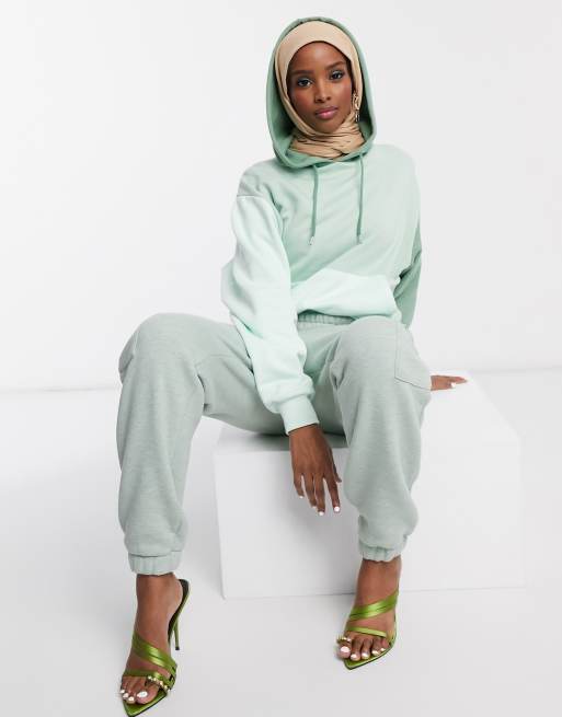 ASOS DESIGN hoodie in pastel colour block