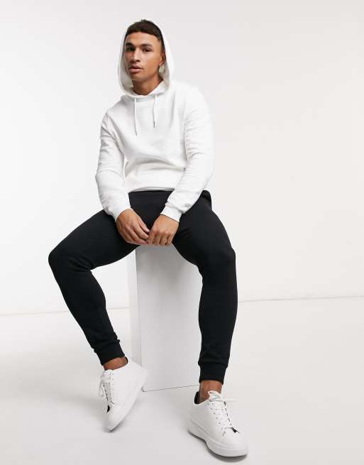 ASOS DESIGN hoodie in white WHITE