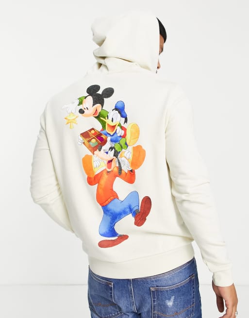 ASOS DESIGN Hoodie met Disney print van Mickey Mouse in ecru