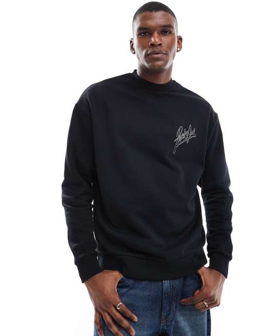 ASOS DESIGN - Hoodie met print op de achterkant in zwart, 2 van 4