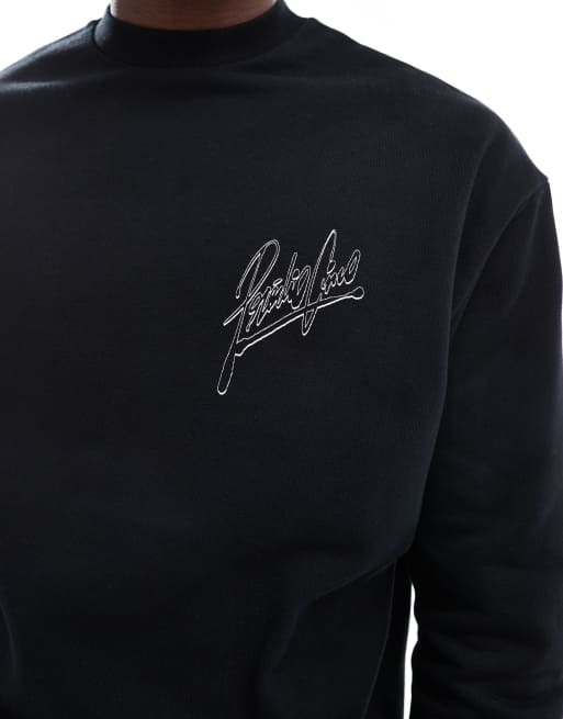 ASOS DESIGN - Hoodie met print op de achterkant in zwart, 4 van 4
