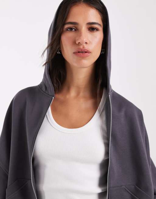 ASOS DESIGN – Sweat-Seat in Dunkelgrau mit angerauter Innenseite, 3 von 3