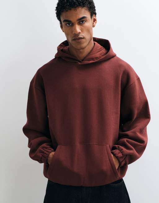 ASOS DESIGN hoodie oversize avec grand imprimé marron, 2 de 5