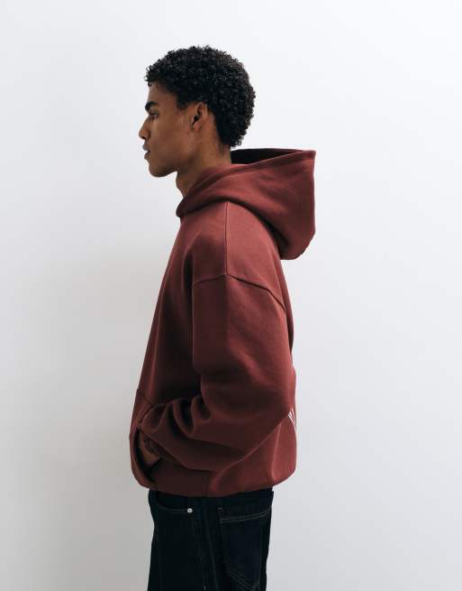 ASOS DESIGN hoodie oversize avec grand imprimé marron, 3 de 5