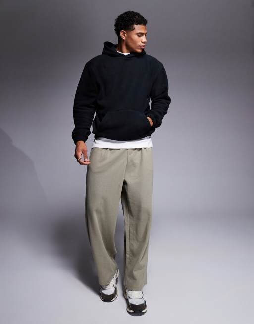 ASOS DESIGN - Hoodie van polar fleece in zwart, 2 van 4