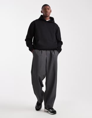 Asos Design Hoodie With Back Print In Black