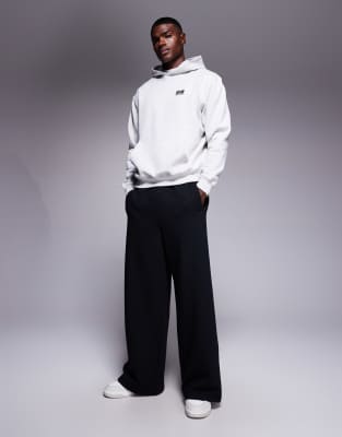Asos Design Hoodie With Back Print In Gray