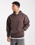 [ASOS DESIGN] ASOS DESIGN hoodie with celestial print in brown L BROWN
