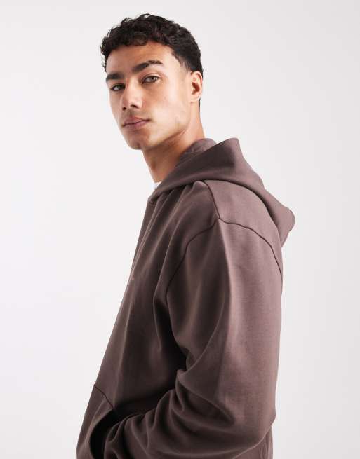 ASOS DESIGN hoodie with celestial print in brown, 4 of 5