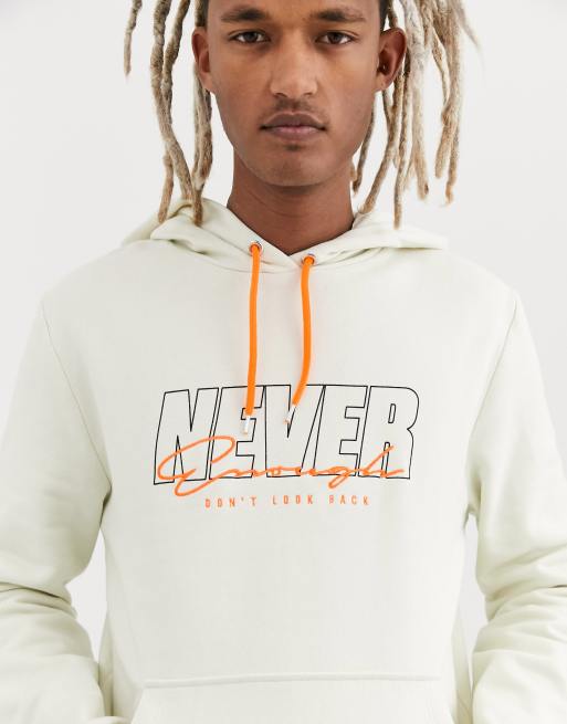 ASOS DESIGN hoodie with never enough embroidery