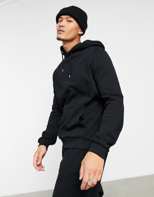 Black discount hoodie asos