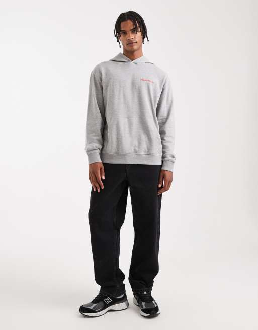 ASOS DESIGN hoodie with red car print in grey marl, 2 of 5