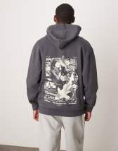 Fred Perry rave graphic backprint hoodie in black | ASOS