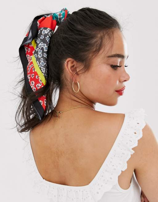 ASOS DESIGN - Hoofddoek of sjaal met fijne bloemenprint in verschillende kleuren