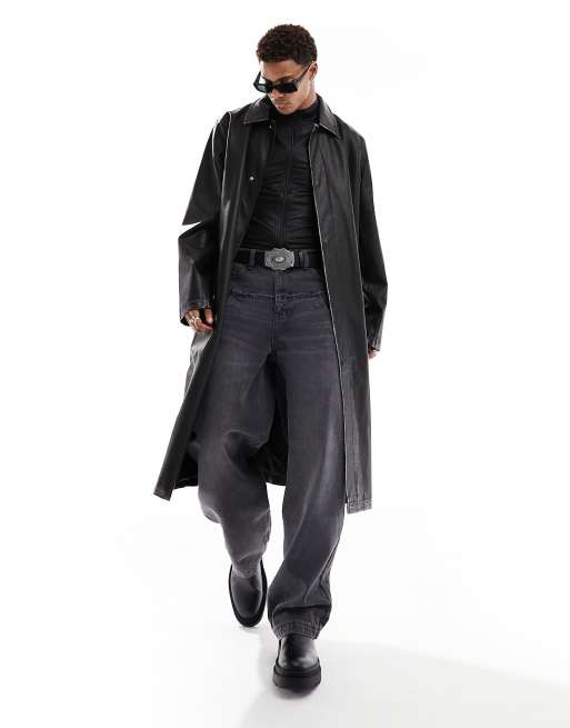 ASOS DESIGN - Hoogsluitend muscle fit hemdje van imitatieleer met rits, 3 van 4