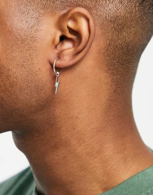 Lightning bolt store mens earring