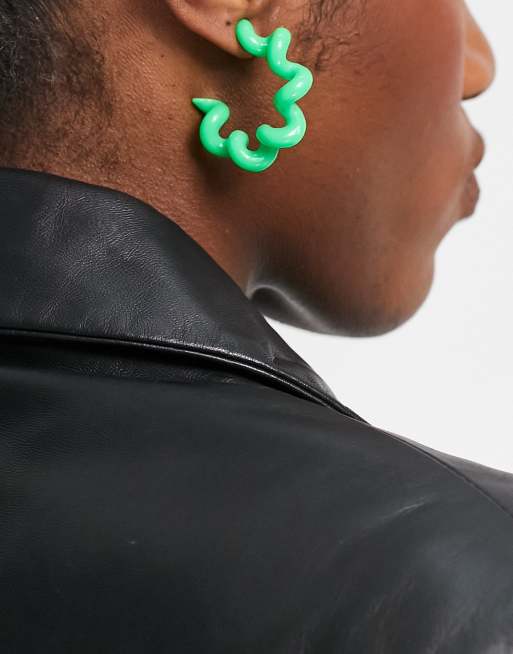 Green on sale plastic earrings