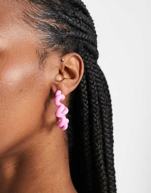 Pink hot sale earrings asos