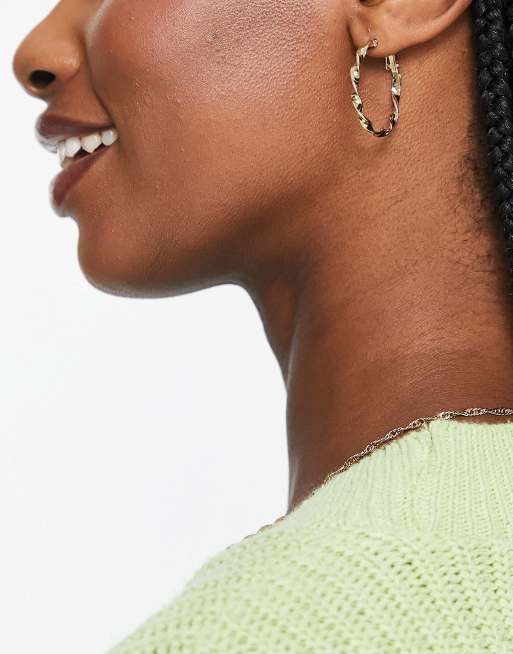 Asos gold hot sale hoop earrings